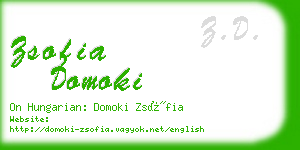 zsofia domoki business card